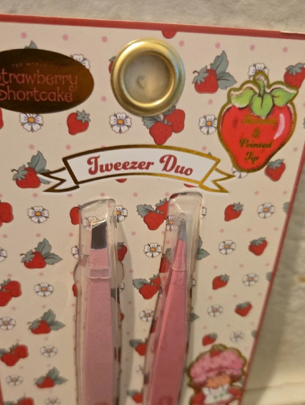 Strawberry Shortcake Pink Tweezer Duo - Precision Grooming Set Nwt